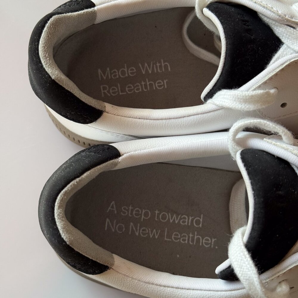 NWOT Everlane White Stone Leather Court Sneakers Womens 8.5 - Picture 5 of 7